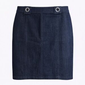 Anne Klein Navy Denim Mini Skirt